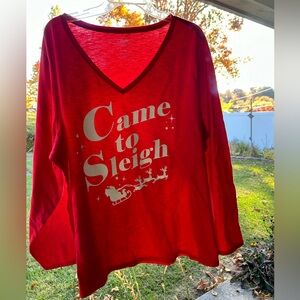 Get ready for the holiday season as this shirt says came to sleigh.